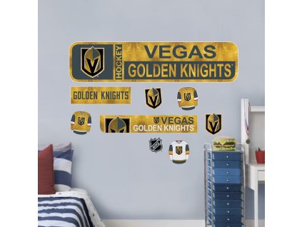 Samolepky na Stěnu Vegas Golden Knights NHL Repositionable Street Signs Wall Decal Set