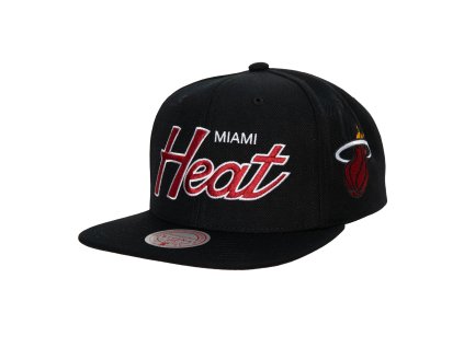 Pánska šiltovka Miami Heat Team Script 2.0 Snapback