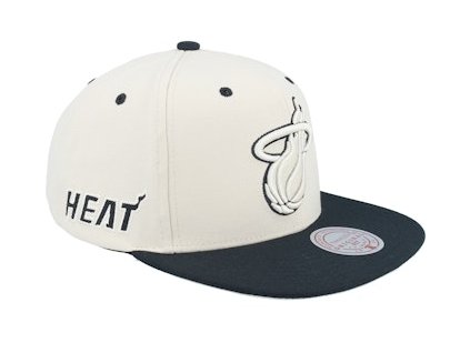 Pánská kšiltovka Miami Heat NBA Evergreen Cream Black Snapback