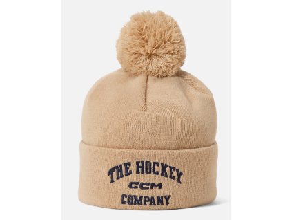 Pánska zimná CCM čiapka Athleisure Pom Knit Oat Milk