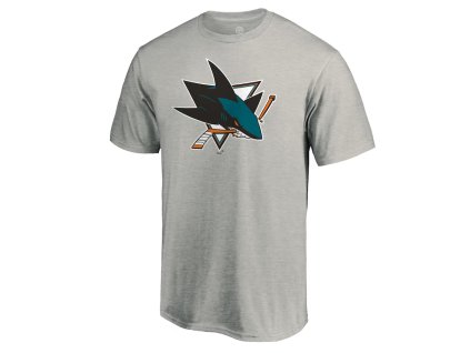 Pánske tričko San Jose Sharks Primary Logo - Heather Gray