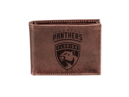 Kožená Peněženka Florida Panthers NHL Bi-Fold Leather Wallet - Brown