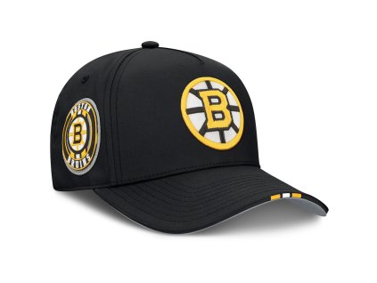 Pánská kšiltovka Boston Bruins NHL 2025 Draft Authentic Pro Structured Adjustable Meshback