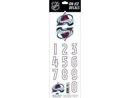 Samolepky na helmu Colorado Avalanche NHL Decals Burgundy
