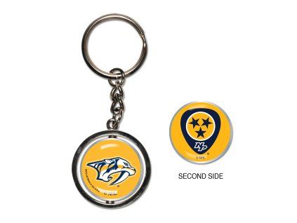 Přívěšek Nashville Predators NHL Spinner Key Ring