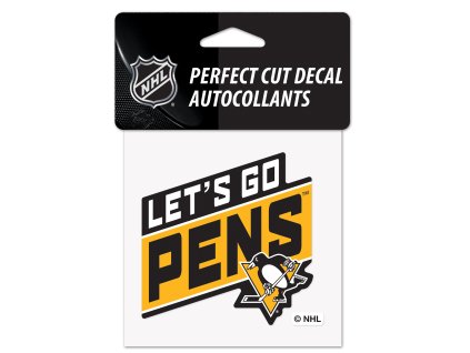 Samolepka Pittsburgh Penguins NHL Perfect Cut Decal SLOGAN