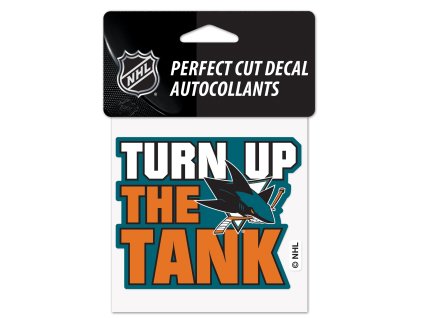 Samolepka San Jose Sharks NHL Perfect Cut Decal SLOGAN