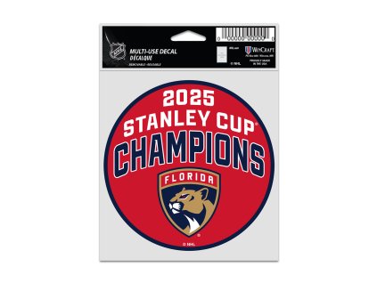 Samolepka Florida Panthers NHL 2025 Stanley Cup Champions Fan Decal Set