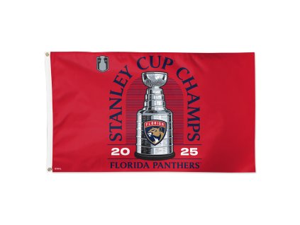 Vlajka Florida Panthers NHL 2025 WinCraft Stanley Cup Champions deluxe flag