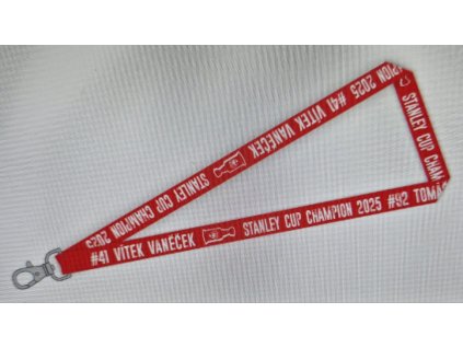 Klíčenka na krk Tomáš Nosek #92 & Vítek Vaněček #41 Stanley Cup Champion 2025 Florida Panthers lanyard