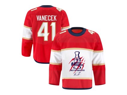 Pánský dres Vítek Vaněček #41 Stanley Cup Champion 2025 Florida Panthers