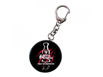 Přívěšek minipuk Vítek Vaněček #41 Stanley Cup Champion 2025 Florida Panthers
