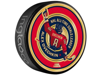 Puk Washington Capitals NHL Alex Ovechkin 895 Goals Lenticular Suvenír Hockey Puck Gold Edition