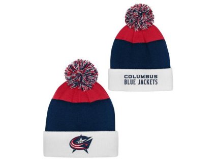 Dětská zimní čepice Columbus Blue Jackets NHL Essentials Cuffed Knit W Pom
