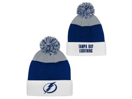 Dětská zimní čepice Tampa Bay Lightning NHL Essentials Cuffed Knit W Pom