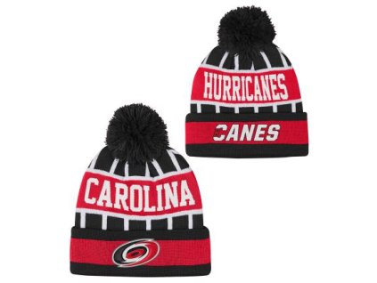Dětská zimní čepice Carolina Hurricanes NHL Go Fast Cuffed Knit W Pom