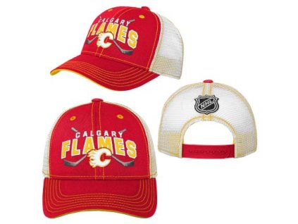Dětská kšiltovka Calgary Flames NHL Lockup Meshback Adj.