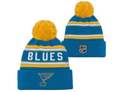Dětská zimní čepice St. Louis Blues NHL Jacquard Cuffed Knit With Pom