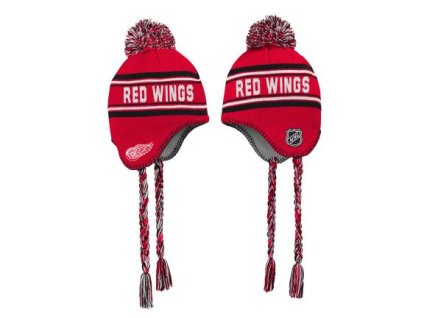 Dětská zimní čepice Detroit Red Wings NHL Jacquard Tassel Knit With Pom