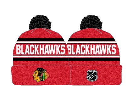 Dětská zimní čepice Chicago Blackhawks  3Rd Jersey Jacquard Cuff Pom