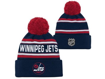 Dětská zimní čepice Winnipeg Jets NHL 3Rd Jersey Jacquard Cuff Pom