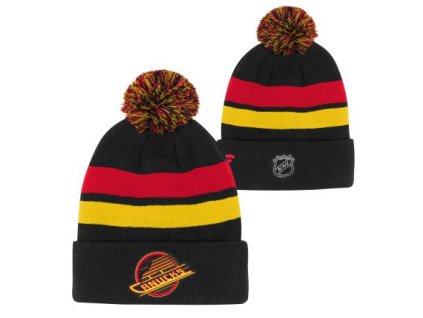 Dětská zimní čepice Vancouver Canucks NHL Cuffed Beanie With Pom