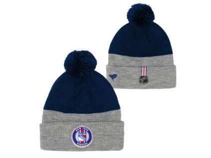 Dětská zimní čepice New York Rangers NHL Draft Cuffed Beanie With Pom