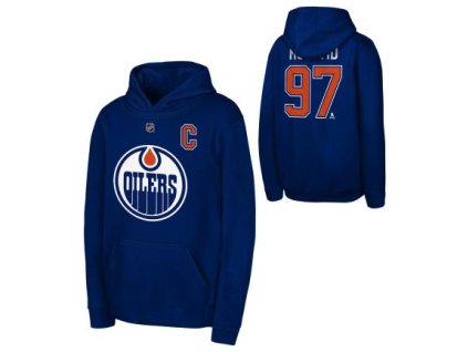 Detská mikina Edmonton Oilers NHL Connor McDavid Flat Captains N&N Flc Hood