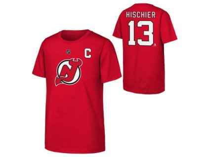 Dětské tričko Nico Hischier NHL New Jersey Devils Flat Captains N&N Ss Ctn Tee