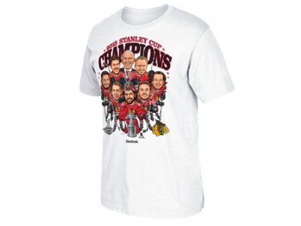 Pánské tričko Chicago Blackhawks NHL 2015 Stanley Cup Champions Caricature
