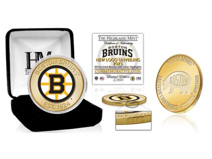 Sběratelská Pamětní Mince Boston Bruins NHL New Logo 2025 Bronze Coin