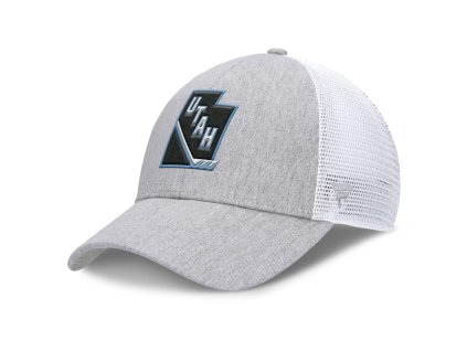 Pánská kšiltovka Utah Mammoth NHL Badge Trucker Adjustable Hat - Gray/White