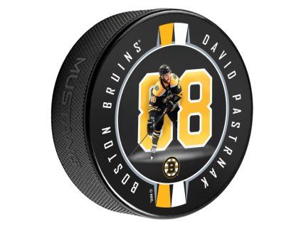 Puk Boston Bruins NHL David Pastrňák #88 Breakout Ribbon