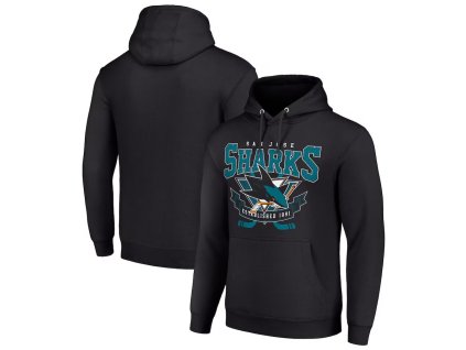 Pánská mikina San Jose Sharks NHL Starter Team Logo Graphic Fleece Tri-Blend Pullover Hoodie