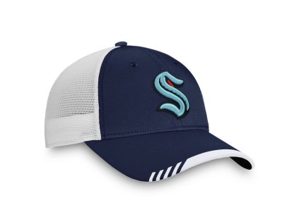 Pánská kšiltovka Seattle Kraken NHL Navy Authentic Pro Locker Room Trucker Adjustable Hat