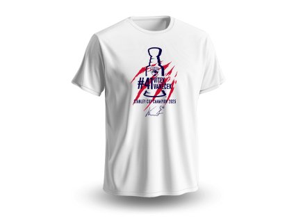 Dětské tričko Vítek Vaněček #41 Stanley Cup Champion 2025 Florida Panthers NHL White