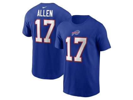 Pánský tričko Josh Allen #17 Buffalo Bills NFL Nike Name and Number T-Shirt