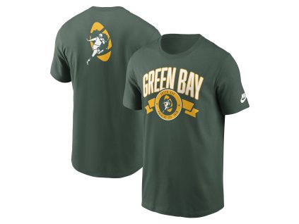 Pánská tričko Green Bay Packers NFL Nike Rewind Front and Back Hit Essential Cotton Tee