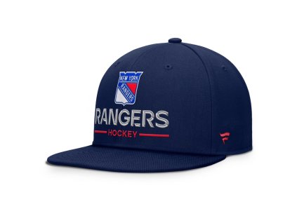 Pánská kšiltovka New York Rangers NHL Authentic Pro A/Cap Flat Brim Square Visor Structured Adjustable