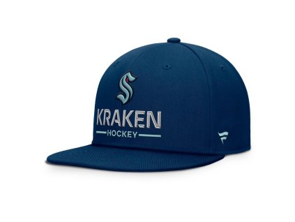 Pánská kšiltovka Seattle Kraken NHL Authentic Pro A/Cap Flat Brim Square Visor Structured Adjustable