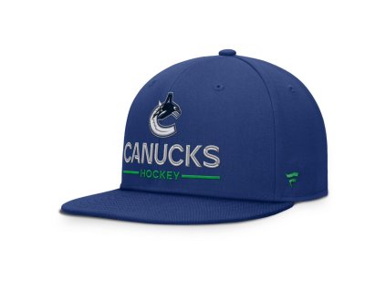 Pánská kšiltovka Vancouver Canucks NHL Authentic Pro A/Cap Flat Brim Square Visor Structured Adjustable