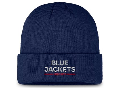 Pánská zimní čepice Columbus Blue Jackets NHL Authentic Pro A/Cap Cuffed Beanie