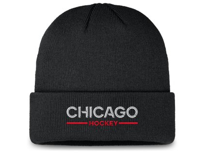 Pánská zimní čepice Chicago Blackhawks NHL Authentic Pro A/Cap Cuffed Beanie