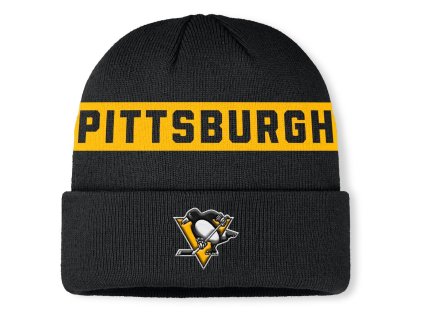 Pánská zimní čepice Pittsburgh Penguins NHL Authentic Pro A/Cap Cuffed Beanie