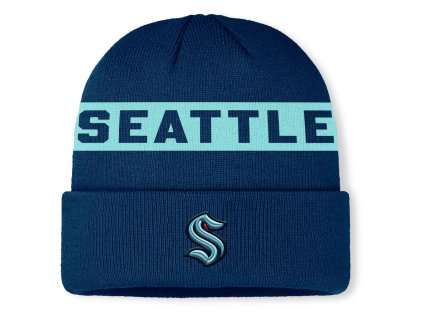 Pánská zimní čepice Seattle Kraken NHL Authentic Pro A/Cap Cuffed Beanie