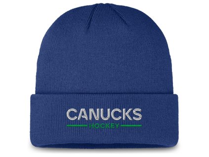 Pánská zimní čepice Vancouver Canucks NHL Authentic Pro A/Cap Cuffed Beanie
