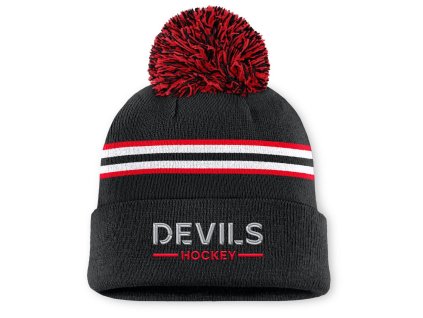 Dámská zimní čepice New Jersey Devils NHL Authentic Pro W/Cap Cuffed Pom Beanie