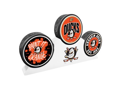 Puk Anaheim Ducks NHL 3 Puck Podium Set