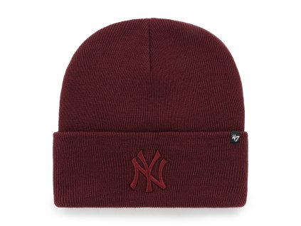 Pánská zimní čepice New York Yankees MLB Haymaker ’47 CUFF KNIT Dark Maroon