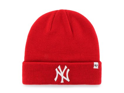 Pánská zimní čepice New York Yankees MLB Raised '47 CUFF KNIT Red